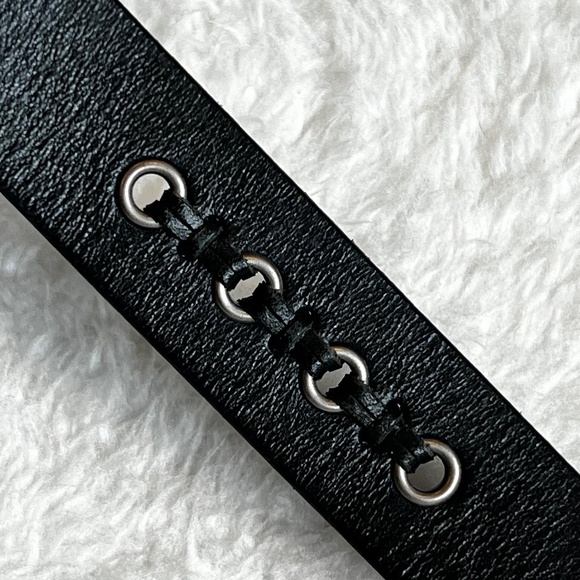Women's Dockers Black Leather Belt - Picture 2 of 9
